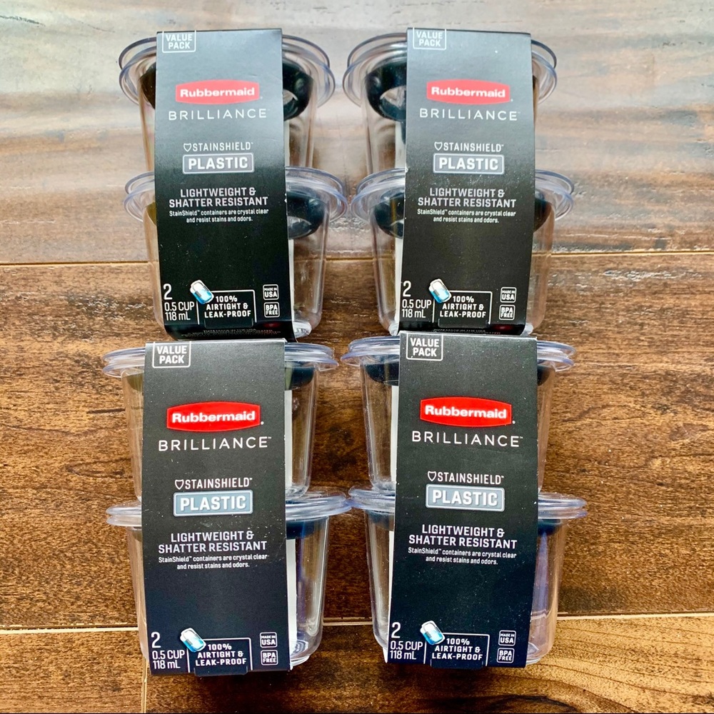 (4) Packs Rubbermaid Brilliance Stainshield Cups